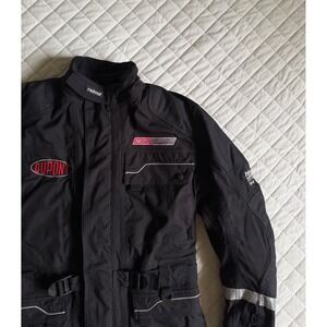 Y2K VTG Reima Men's Waterproof Tech Motorsport Jacket Sz S Black Reflective